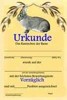 Urkunde für V-Tiere DIN A 6